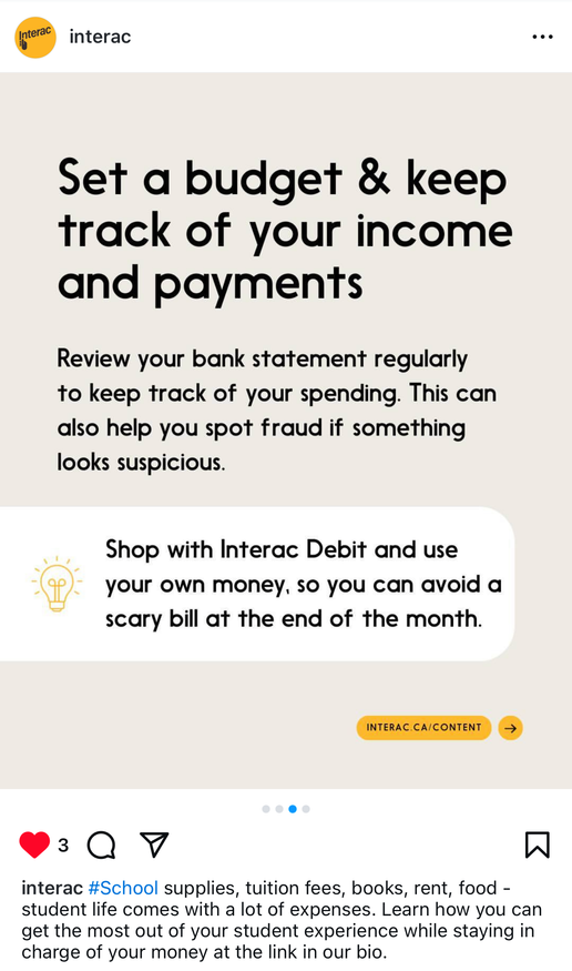 Interac student budget and income tracking tips