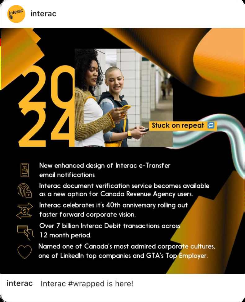 Interac post about holiday shopping scams