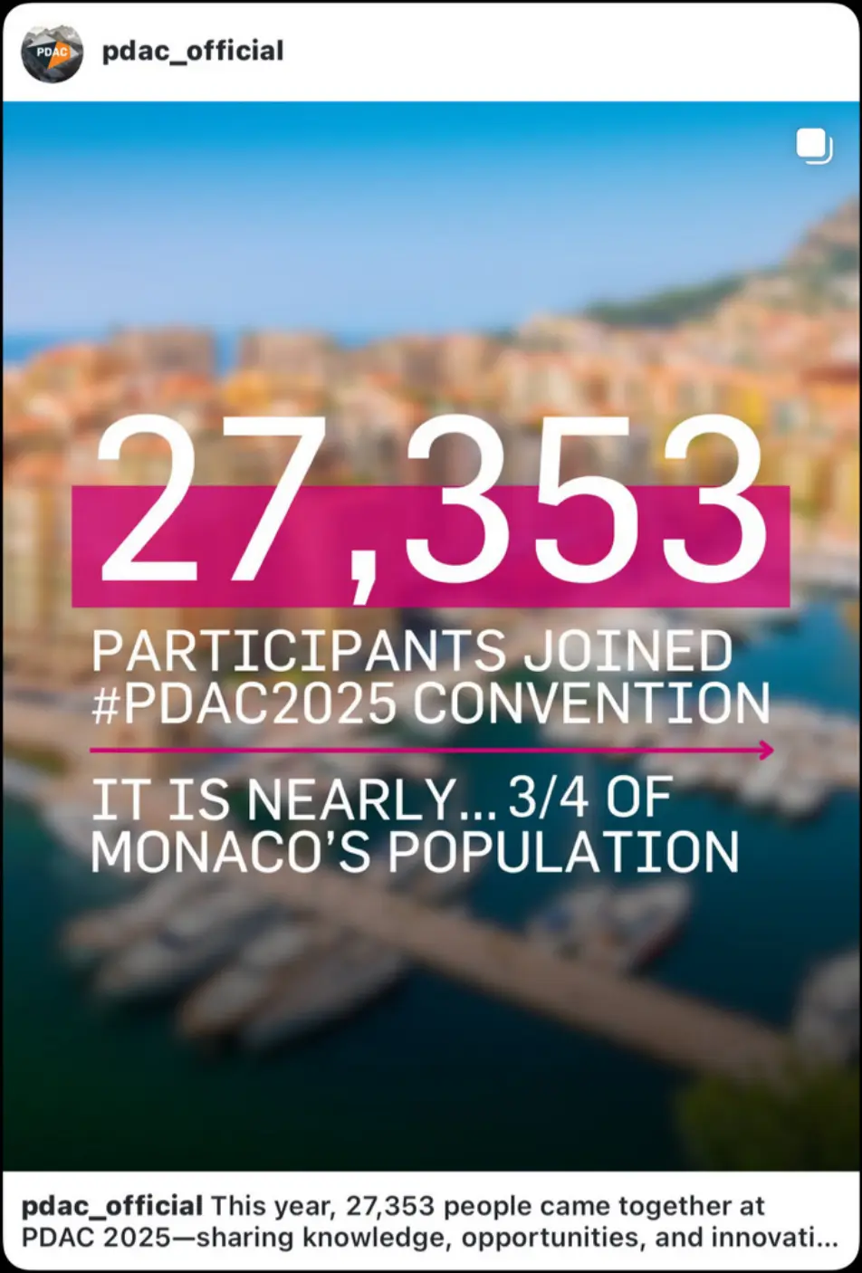 PDAC Convention participation milestone post